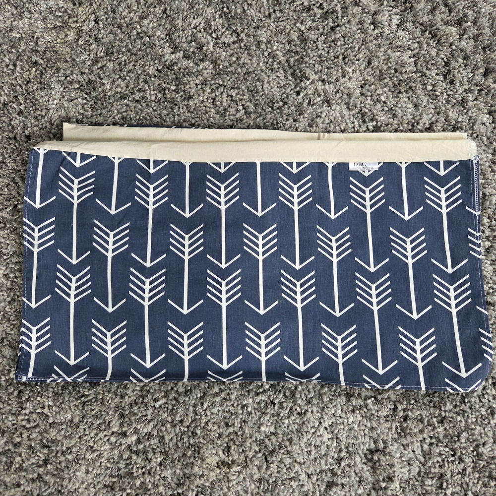 DBC Baby Bedding Co Crib Skirt Navy Arrow Theme Unisex Nursery Bedding